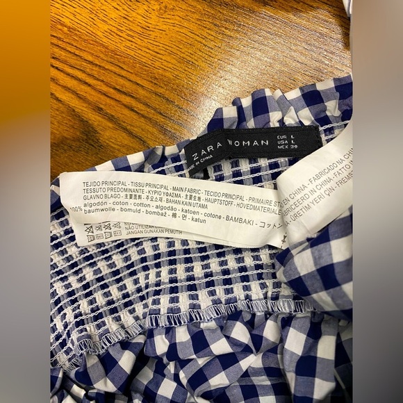 🌷 Zara Woman 🌷 2 Pc Matching Set High Waist A-Line Skirt & Ruffle Bandeau Top - Picture 5 of 7